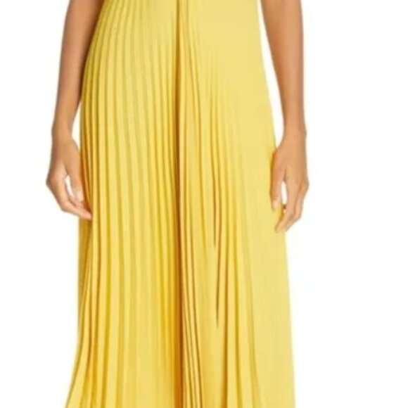 NWOT Vince Plissé Twist-Front Sleeveless in Limonata Dress XS $440 - Picture 5 of 10